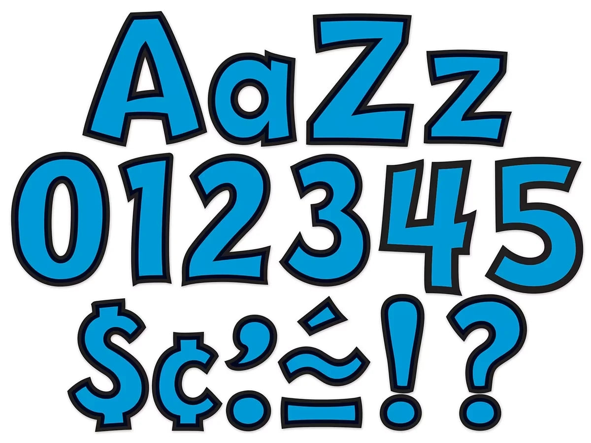 Blue Playful 4" Punch-Out Letters - US 2547
