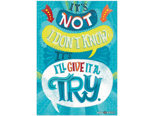 Growth Mindset I’ll Give It a Try Poster - US 3070