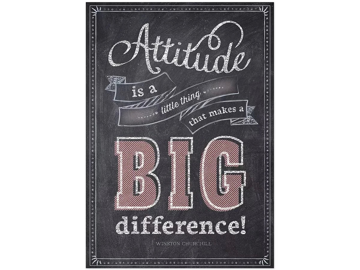 Chalk It Up! Attitude Makes a Big Difference Poster - US 6427