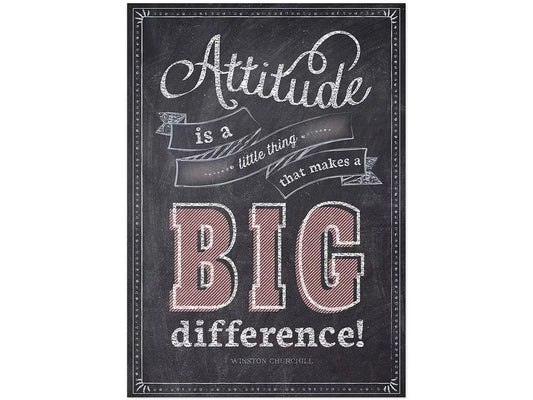 Chalk It Up! Attitude Makes a Big Difference Poster - US 6427