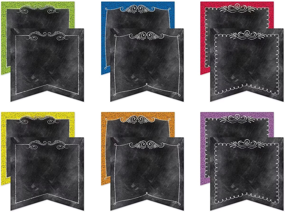 Chalk It Up! Double-Sided Pennant Accents - US 4659