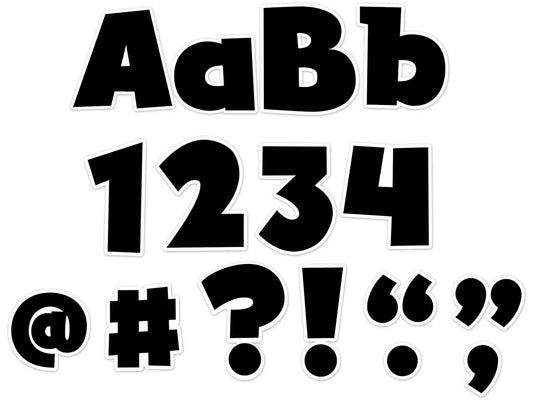 Black Bold 4" Punch-Out Letters - US 2273