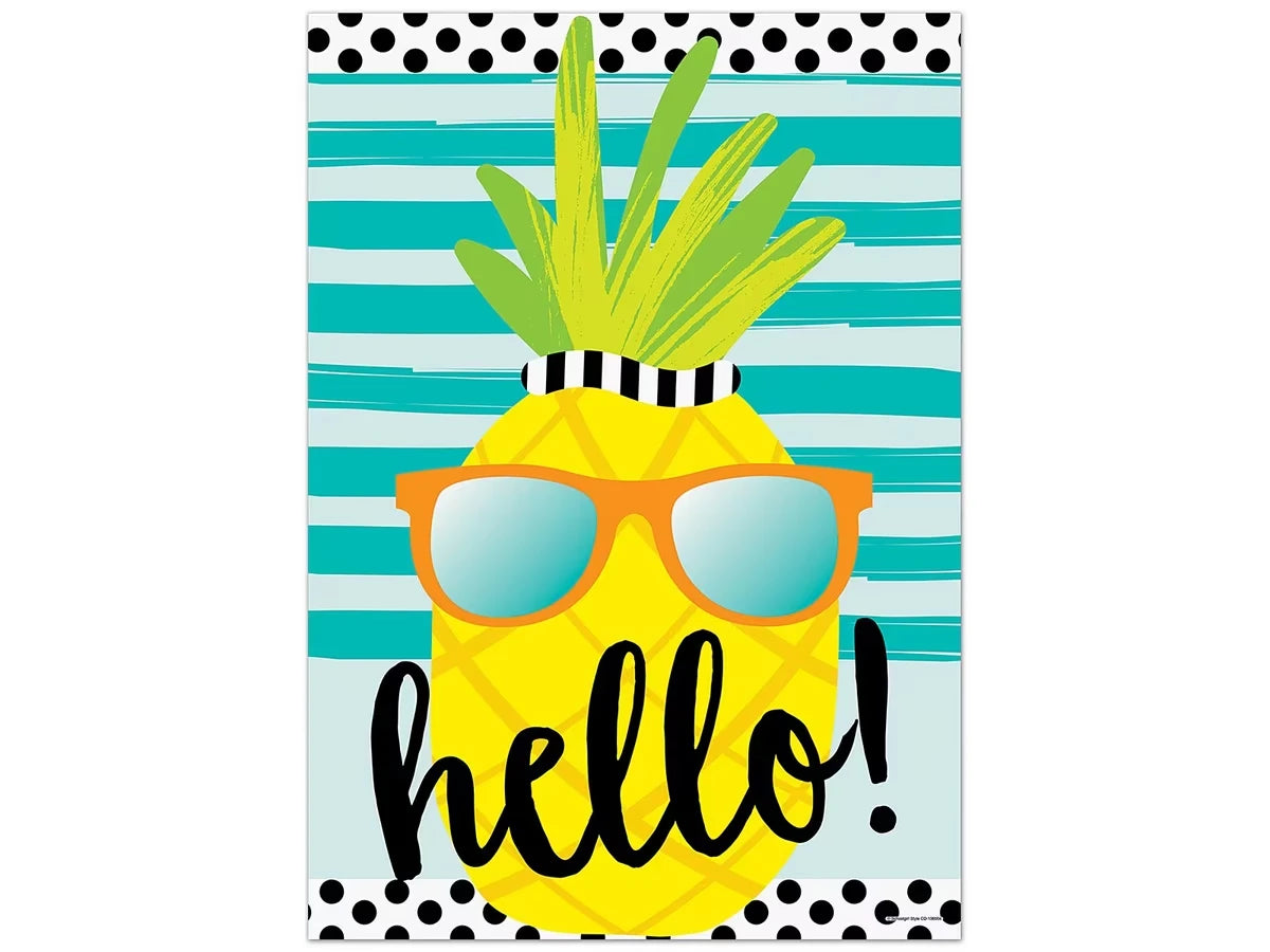 Simply Stylish Tropical Hello! Poster - US 5893