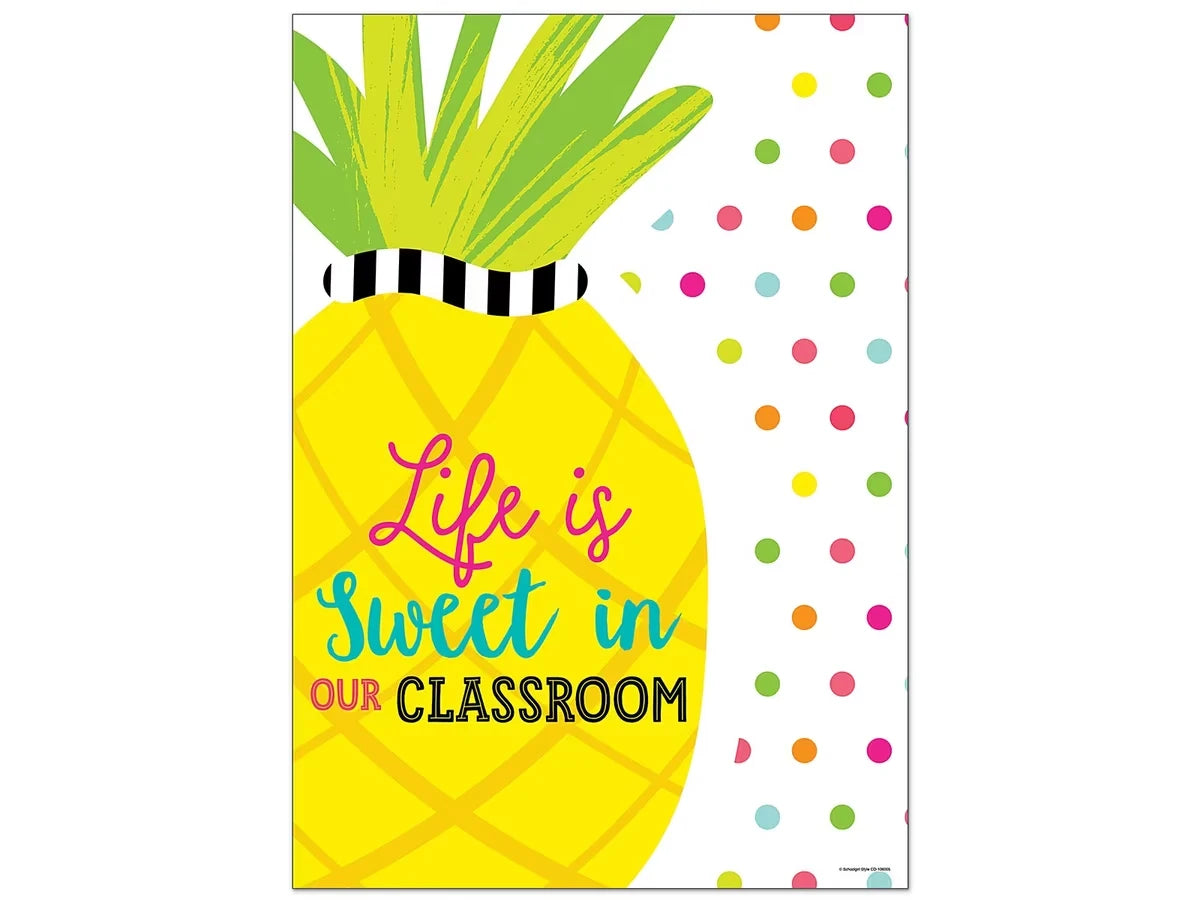 Simply Stylish Tropical Life Is Sweet in Our Classroom Poster - US 5316