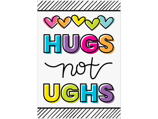 Kind Vibes Hugs Not Ughs Poster - US 3554