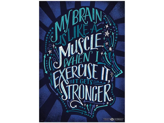 Growth Mindset My Brain Is Like a Muscle Poster - US 3831