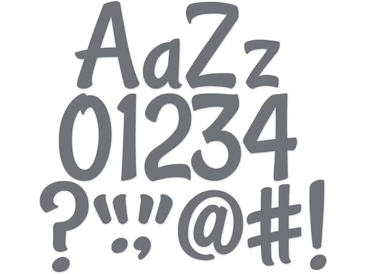 Gray Stylish 4" Punch-Out Letters - US 9105