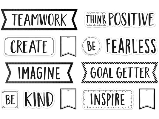 Black & White Motivational Bulletin Board Set - US 2539