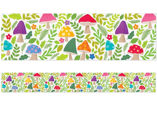 Woodland Friends Mushroom Medley Border - US 7403