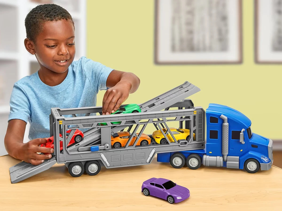 On the Move! Big Rig Car Carrier - US 8067