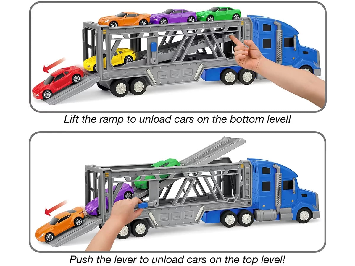 On the Move! Big Rig Car Carrier - US 8067