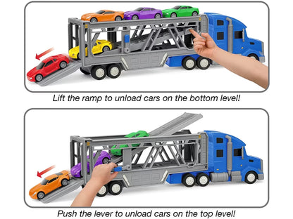 On the Move! Big Rig Car Carrier - US 8067