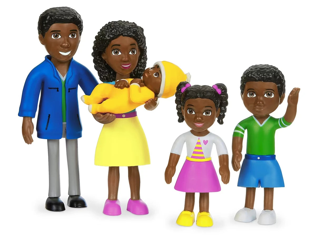 Lakeshore Pose & Play Dolls - African American Family - US 2301