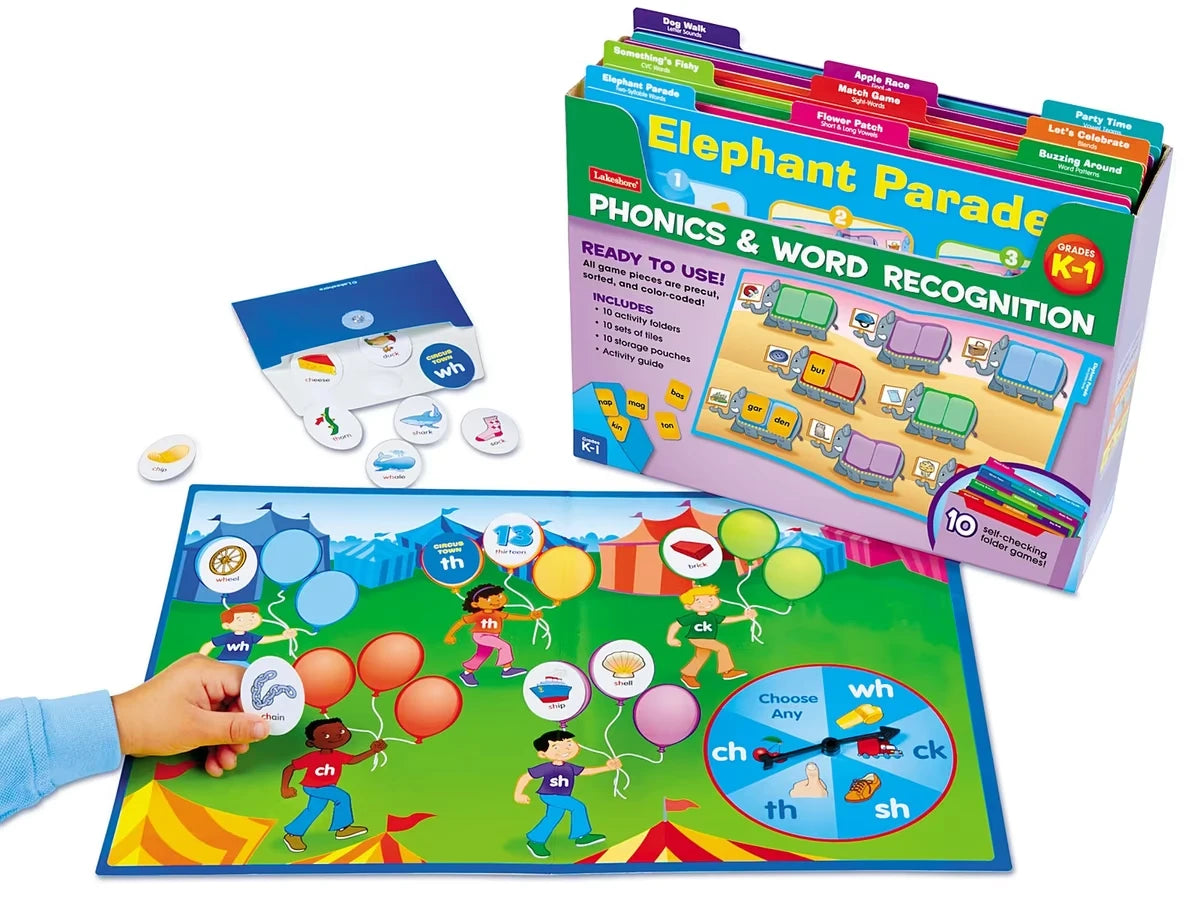 Phonics & Word Recognition Folder Game Library - K-Gr. 1 - US 3856