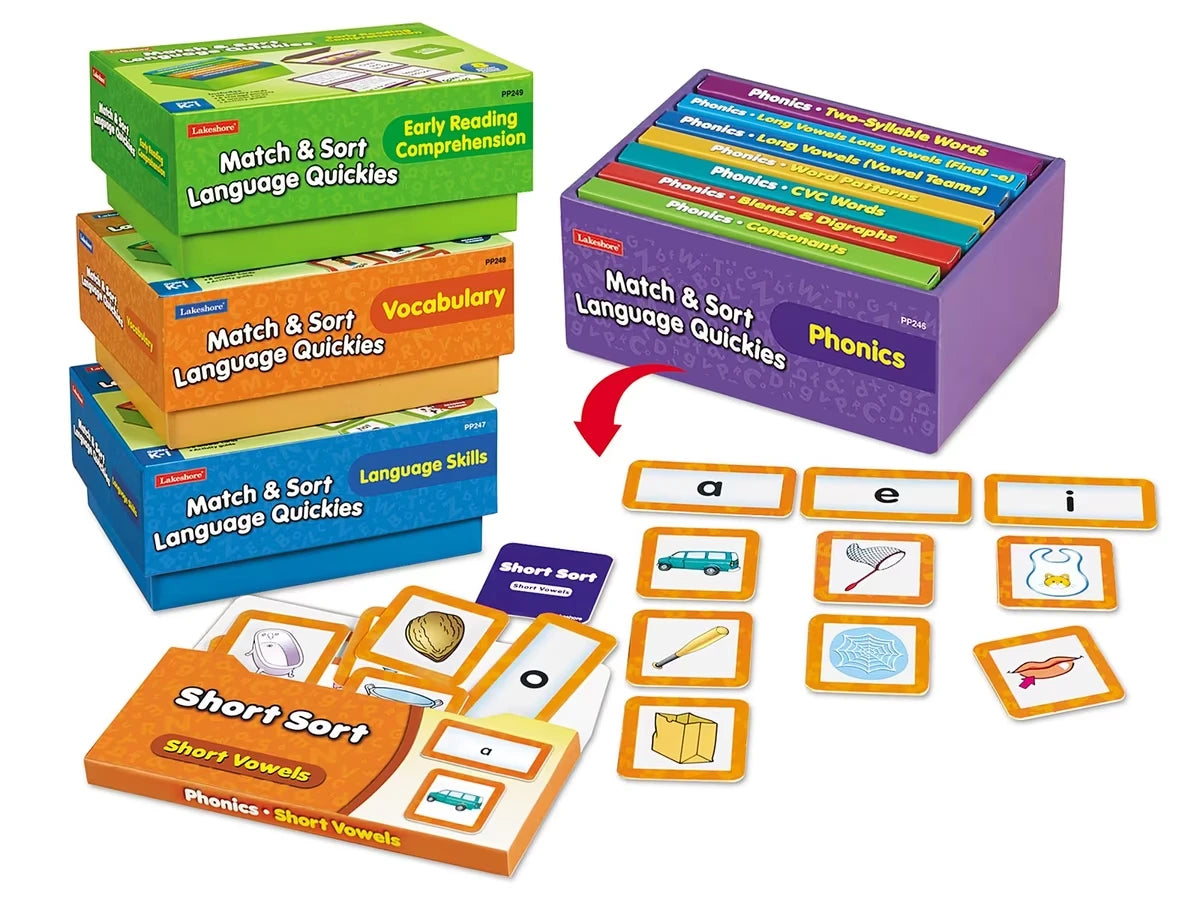 Match & Sort Language Quickies - K-Gr. 1 - Complete Set - US 6151