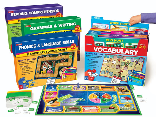 Reading & Writing Skills Folder Game Libraries - Gr. 2-3 - Complete Set - US 1821