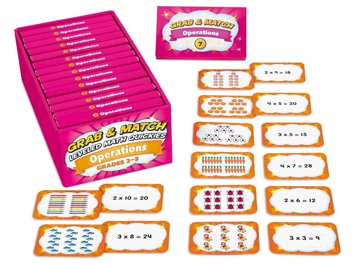 Grab & Match Leveled Operations Quickies - Gr. 2-3 - US 3655
