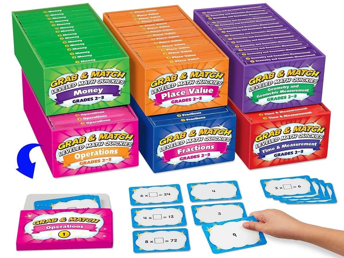 Grab & Match Leveled Math Quickies - Gr. 2-3 - Complete Set - US 5175