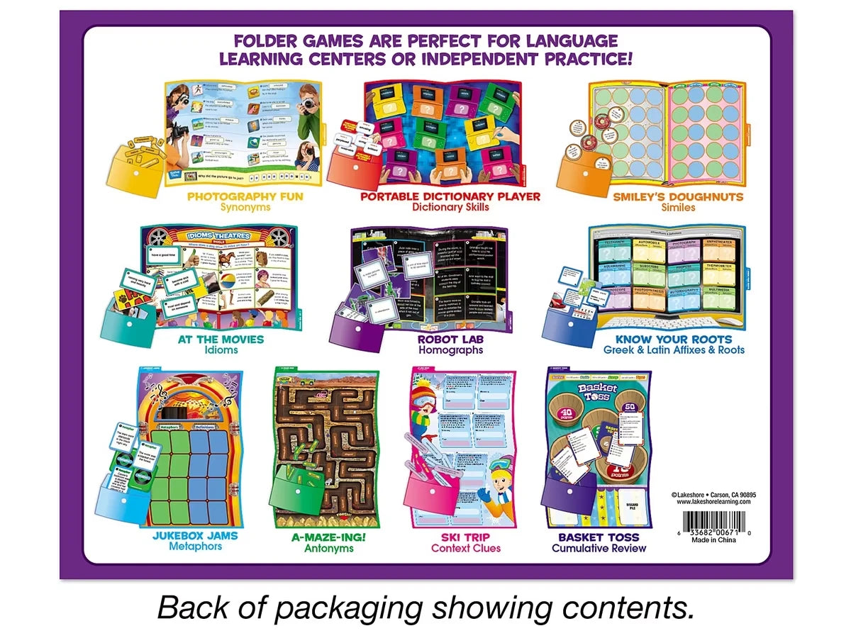 Vocabulary Folder Game Library - Gr. 4-5 - US 1632