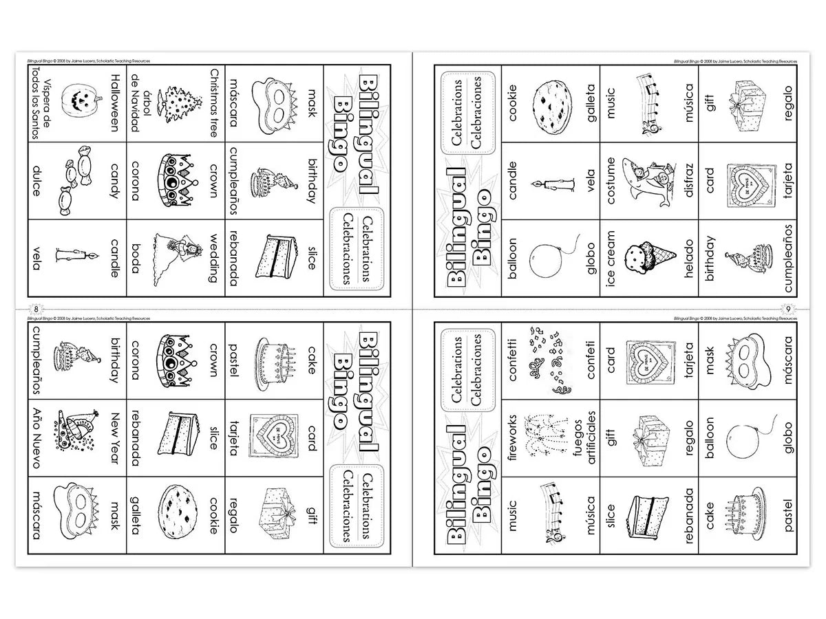 Bilingual Bingo Workbook - US 6323