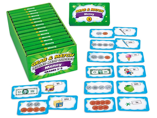 Grab & Match Leveled Money Quickies - Gr. 2-3 - US 1414