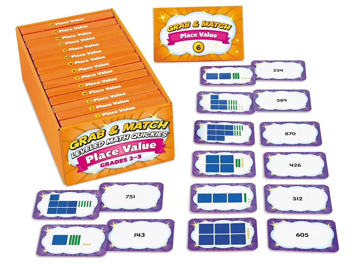 Grab & Match Leveled Place Value Quickies - Gr. 2-3 - US 8555