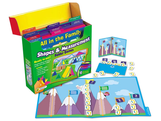 Shapes & Measurement Folder Game Library - Pre K-K - US 3006