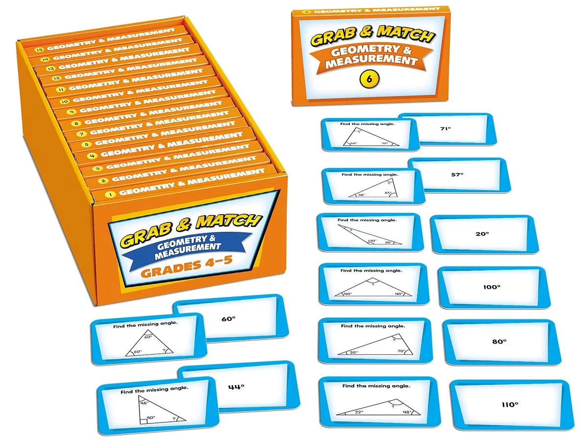 Grab & Match Leveled Geometry & Measurement Quickies - Gr. 4-5 - US 5798