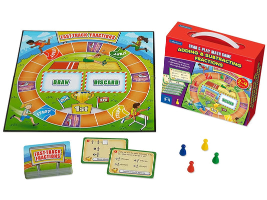 Adding & Subtracting Fractions Grab & Play Game - Gr. 3-4 - US 5759