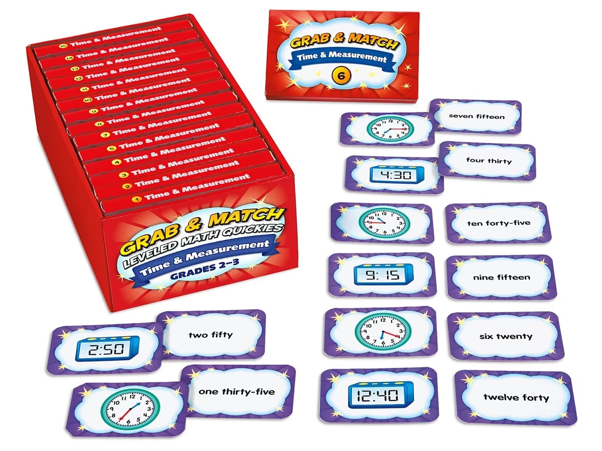 Grab & Match Leveled Time & Measurement Quickies - Gr. 2-3 - US 1832