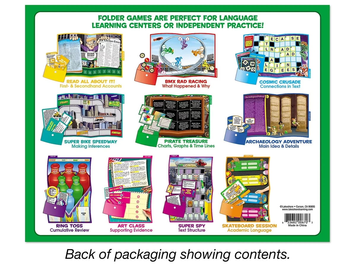 Reading Informational Text Folder Game Library - Gr. 4-5 - US 3405