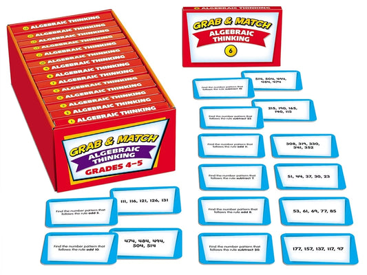 Grab & Match Leveled Algebraic Thinking Quickies - Gr. 4-5 - US 8290