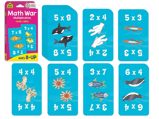 Math War: Multiplication Game Cards - US 8773