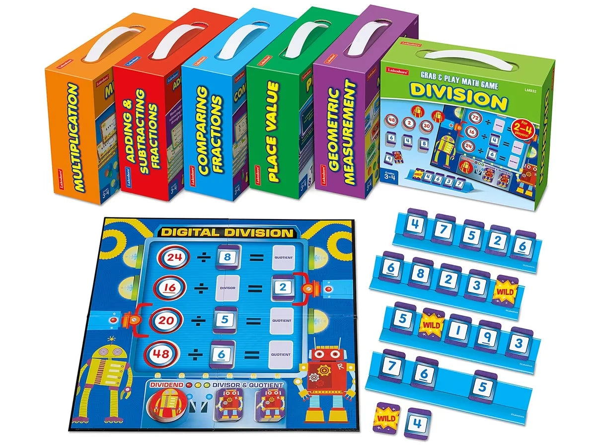 Grab & Play Math Games - Gr. 3-4 - Complete Set - US 8080
