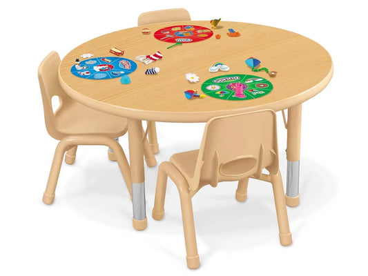 Heavy-Duty Adjustable Round Tables - US 9052