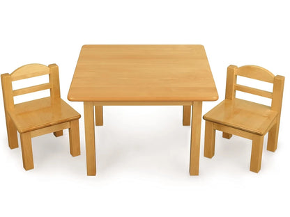 Toddler Hardwood Table & Chairs Set - US 8504