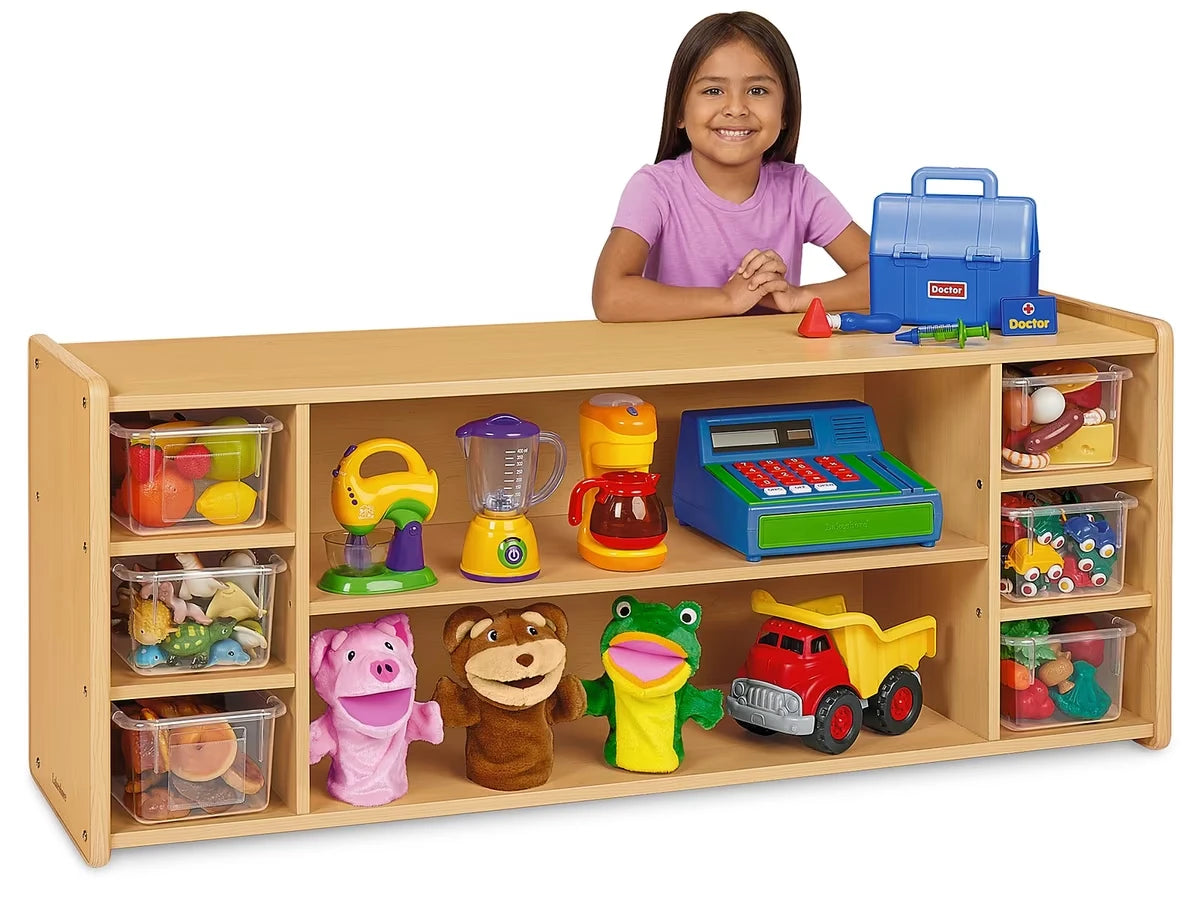 Heavy-Duty Low Cubbies & Shelves Storage Unit - US 6415