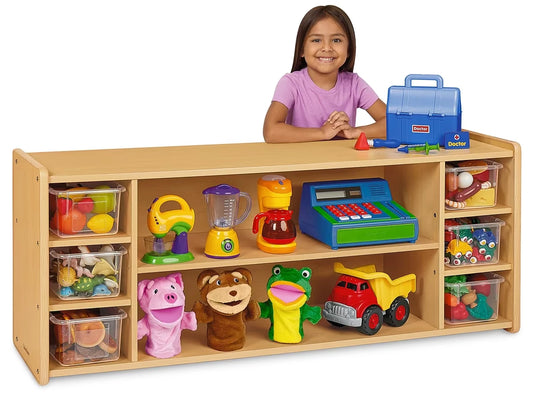 Heavy-Duty Low Cubbies & Shelves Storage Unit - US 6415