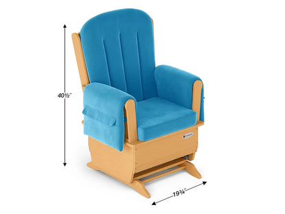 Classroom-Safe Glider Rocker - Blue Microfiber - US 2226