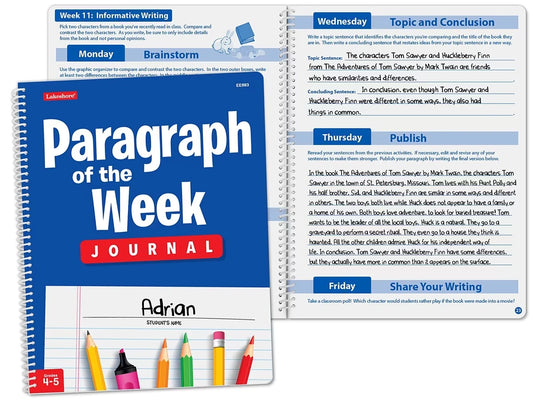 Paragraph of the Week Journal - Gr. 4-5 - US 4946