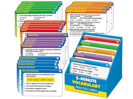 5-Minute Vocabulary Practice Cards - Gr. 3-5 - US 8527