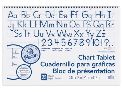 1 1/2" Ruled Chart Tablets - US 8404