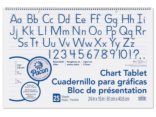 1 1/2" Ruled Chart Tablets - US 8404