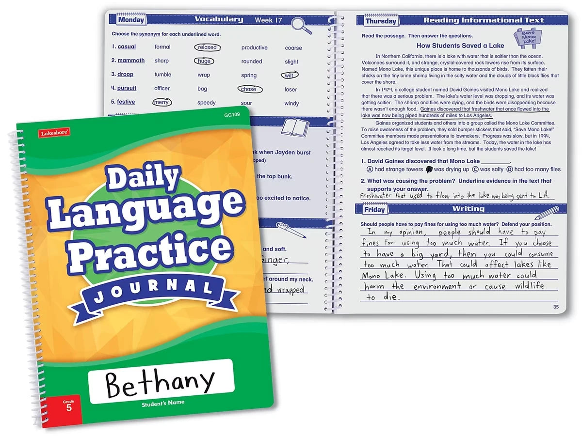 Daily Language Practice Journal - Gr. 5 - US 2477