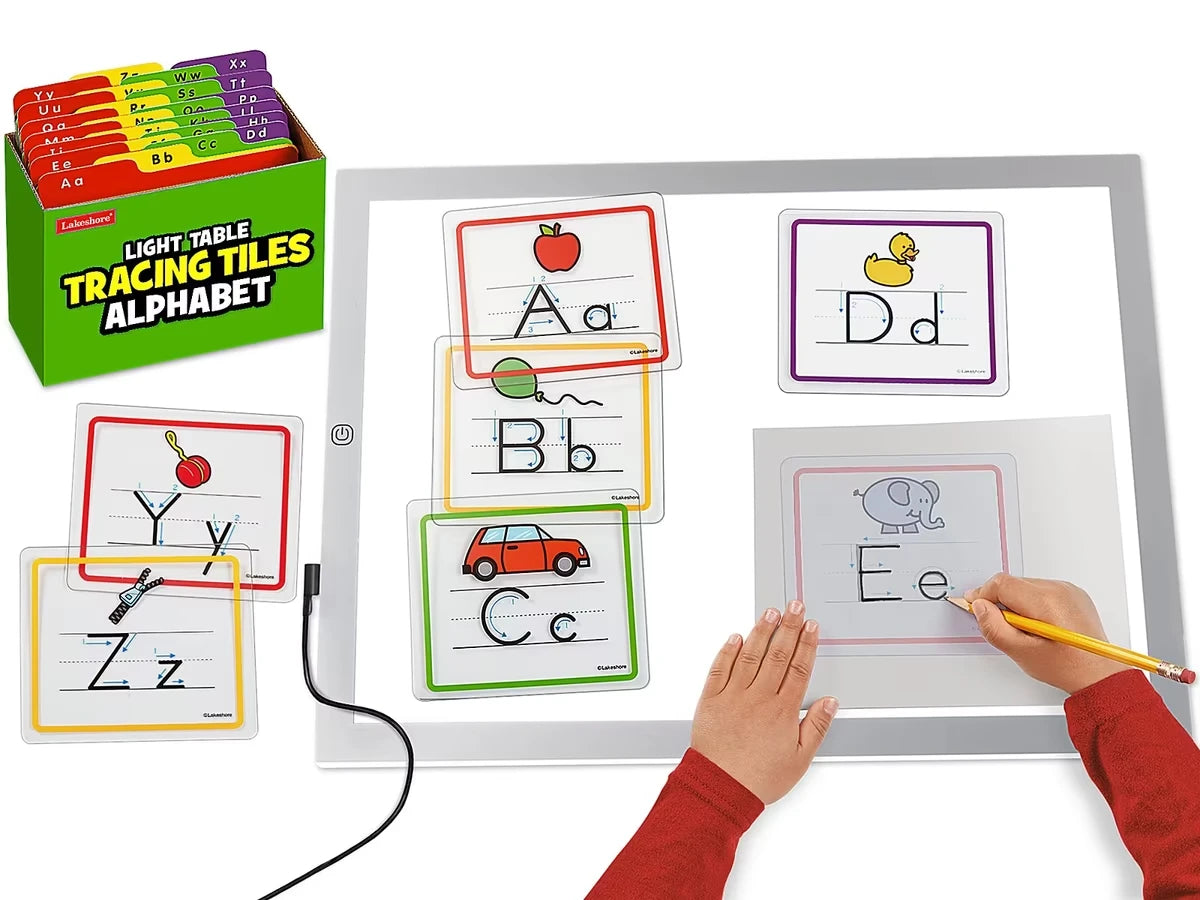 Light Table Alphabet Tracing Tiles - US 8398