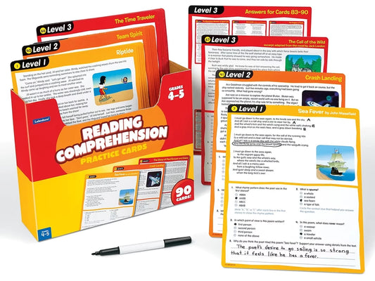 Reading Comprehension Practice Cards - Gr. 4-5 - US 3852