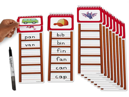 Write & Wipe Word Ladders - CVC Words - US 3854