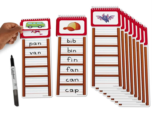 Write & Wipe Word Ladders - CVC Words - US 3854