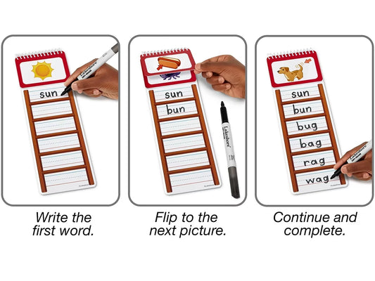 Write & Wipe Word Ladders - CVC Words - US 3854