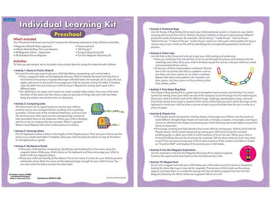 Preschool Individual Learning Kit - US 6326